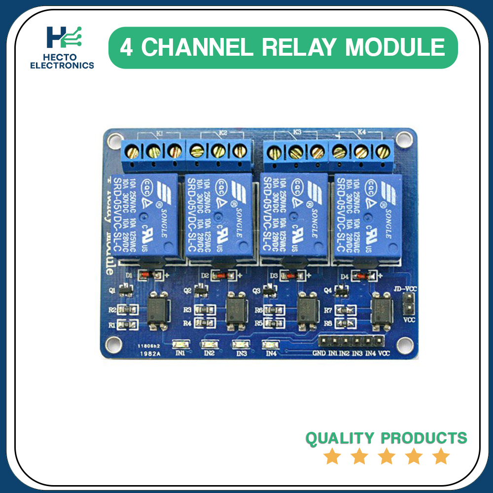 Arduino 4 Channel Relay Module - Hecto.pk