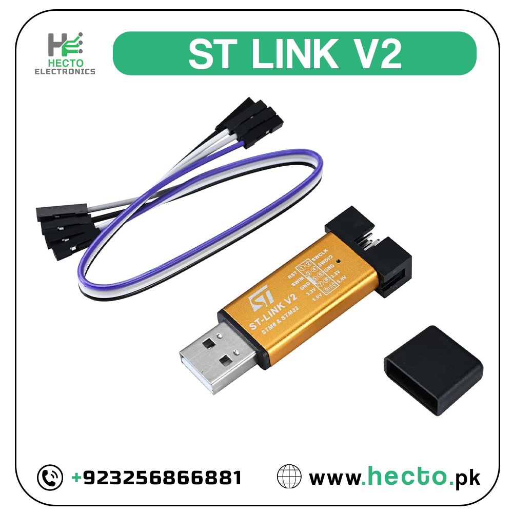 Youmile ST-LINK V2 Emulator – Programmeerunit Voor STM8 En STM32, Incl. Dupont-kabel